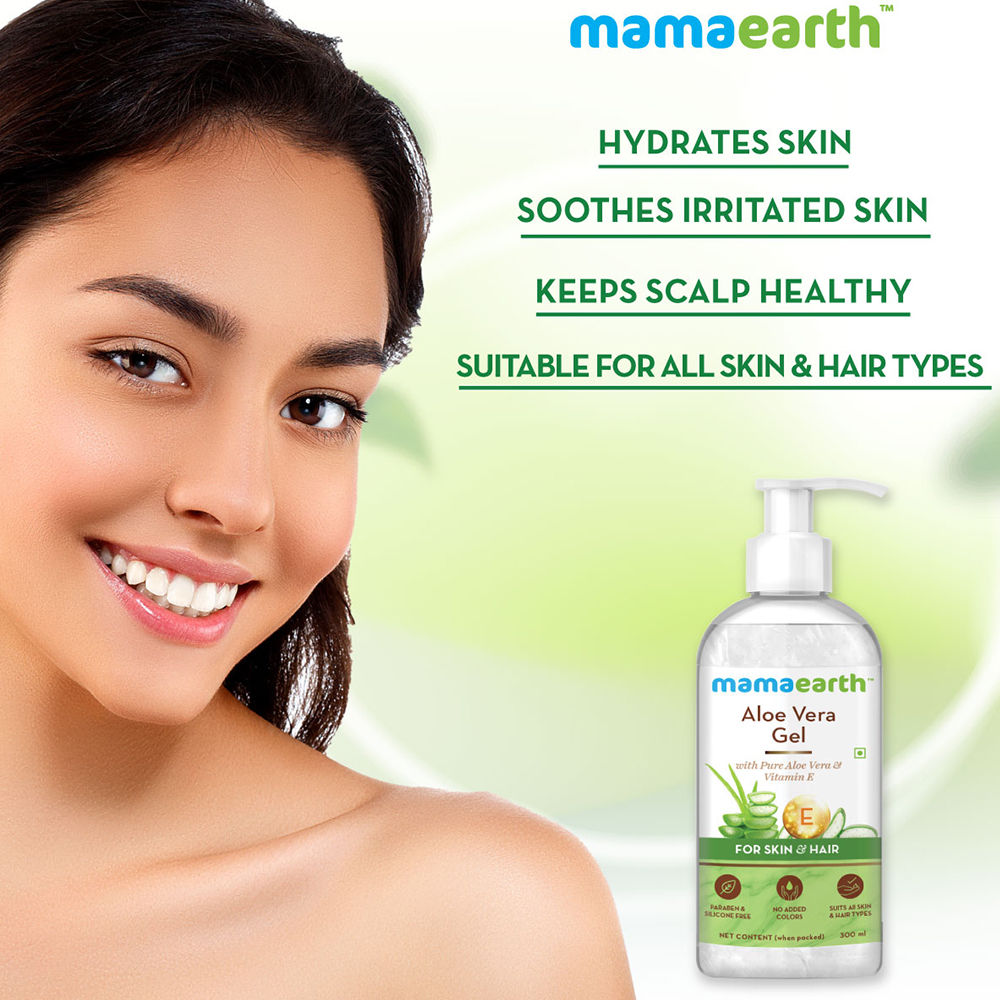 Mamaearth Aloe Vera Gel With Pure Aloe Vera & Vitamin E For Skin And Hair-2