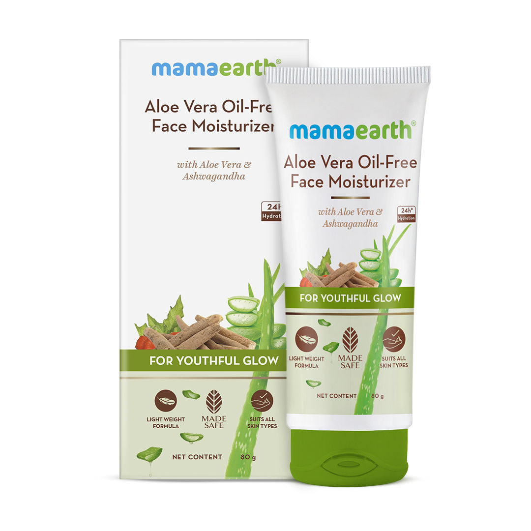 Mamaearth Aloe Vera Oil-Free Face Moisturizer For Oily Skin For A Youthful Glow