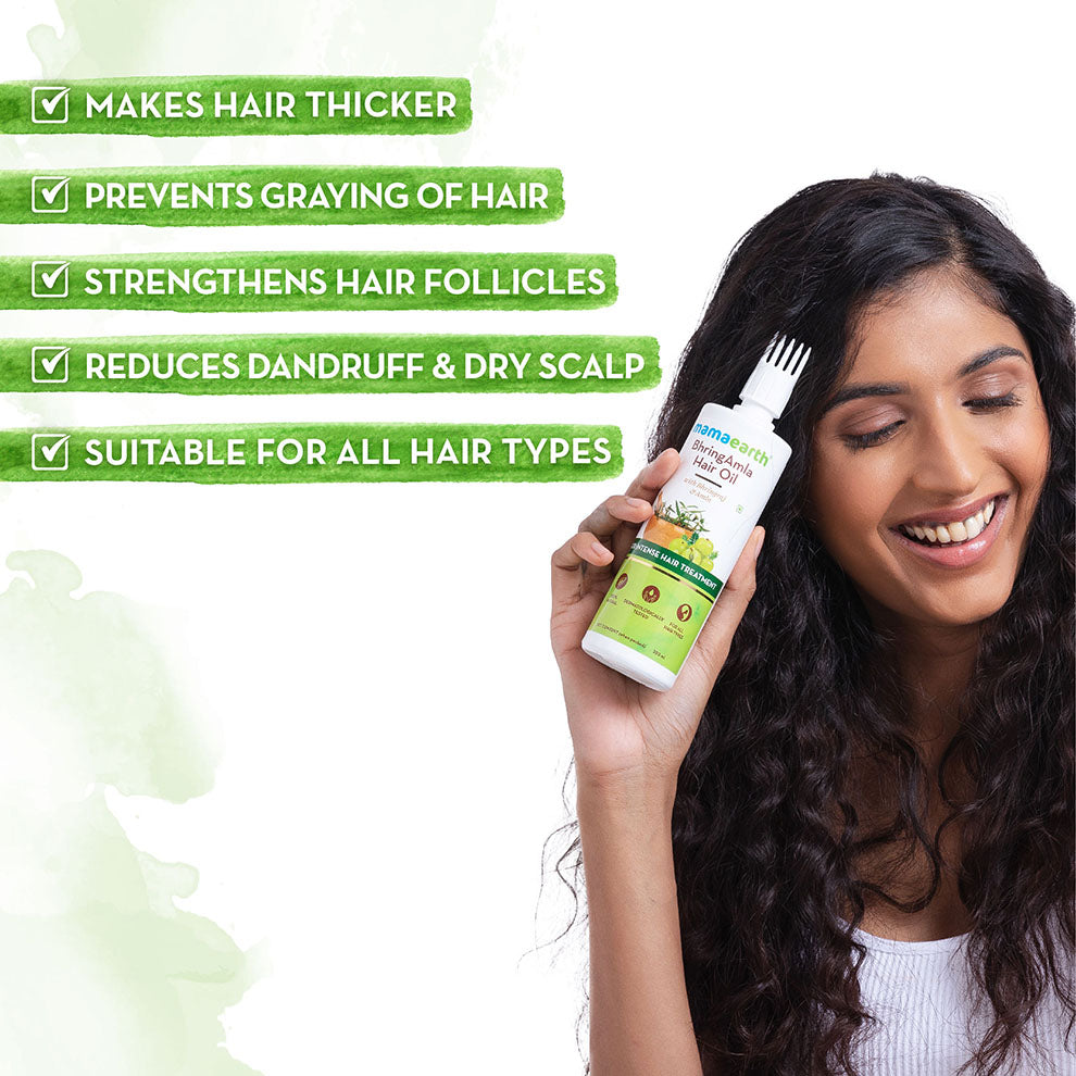 Mamaearth Bhringamla Hair Oil With Bhringraj & Amla For Intense Hair Treatment-2