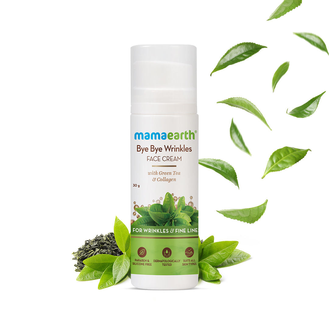 Mamaearth Bye Bye Wrinkles Face Cream With Green Tea & Collagen