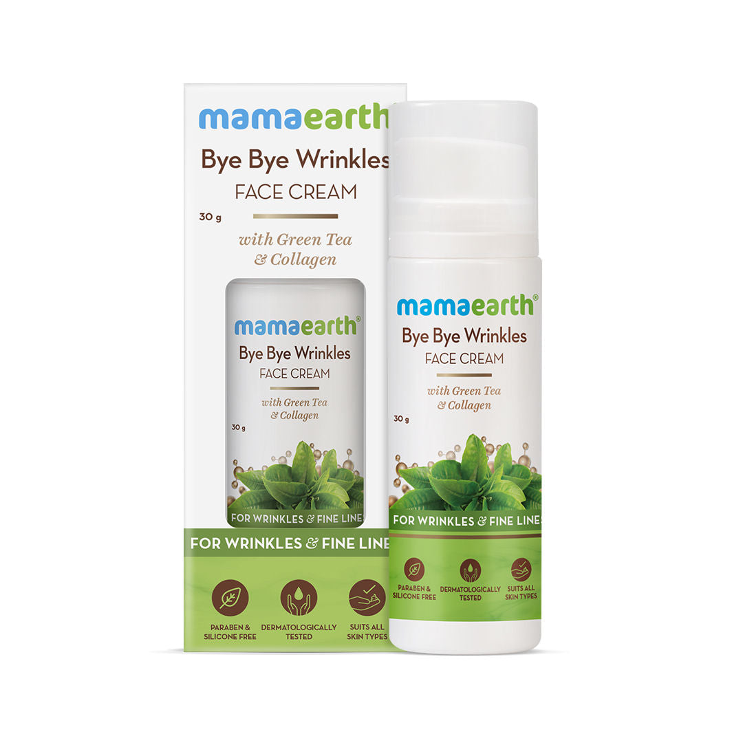 Mamaearth Bye Bye Wrinkles Face Cream With Green Tea & Collagen-2