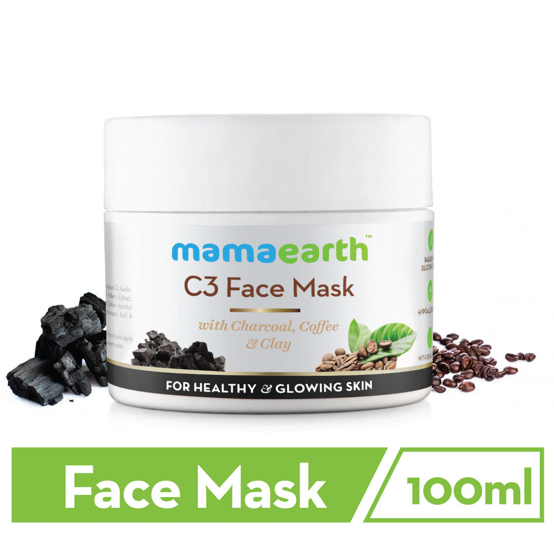 Mamaearth C3 Face Mask With Charcoal, Coffee & Clay