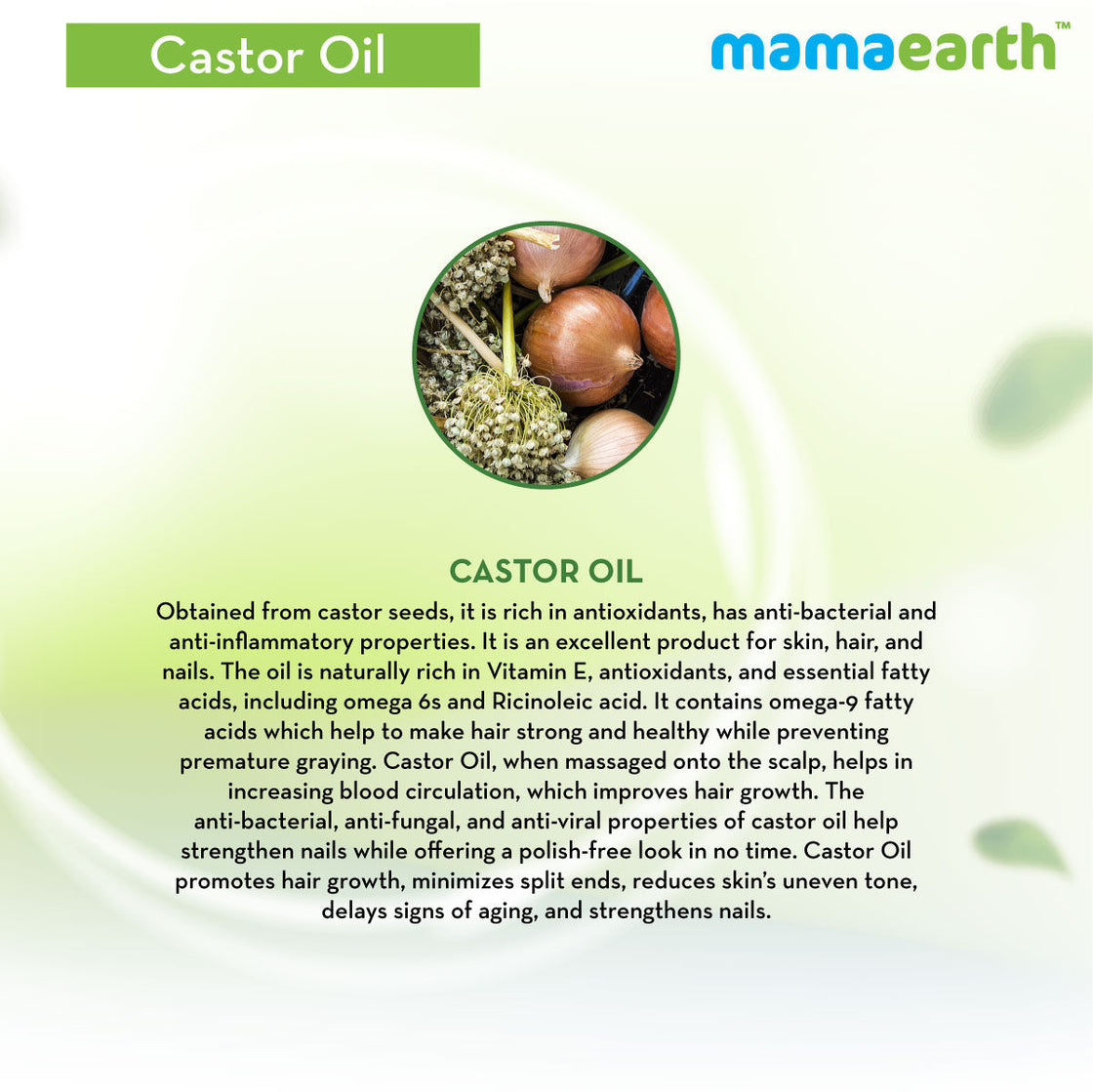 Mamaearth Castor Oil 100% Pure Cold Pressed Oil For Skin- Hair & Nails-3
