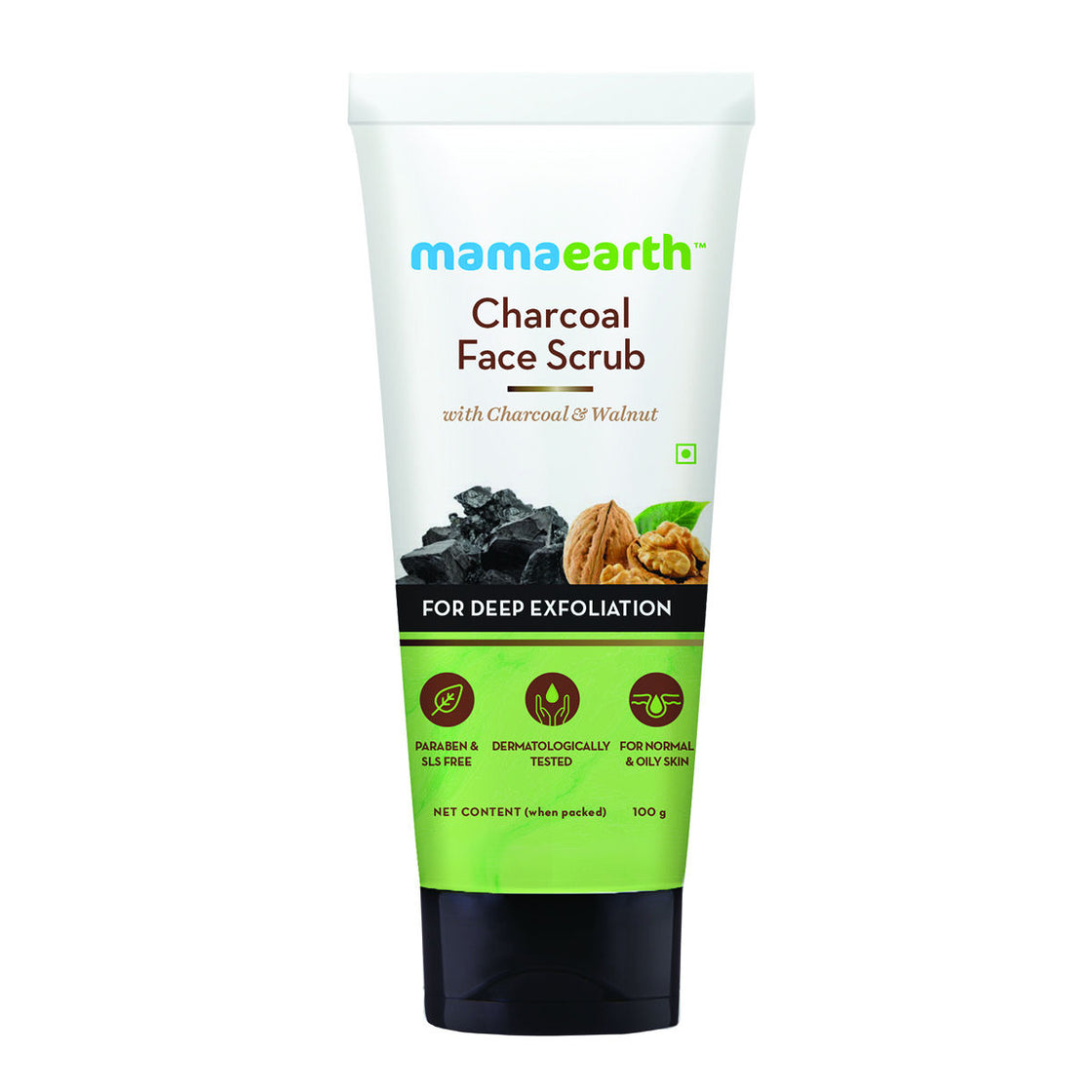 Mamaearth Charcoal Face Scrub For Oily Skin & Normal Skin With Charcoal & Walnut