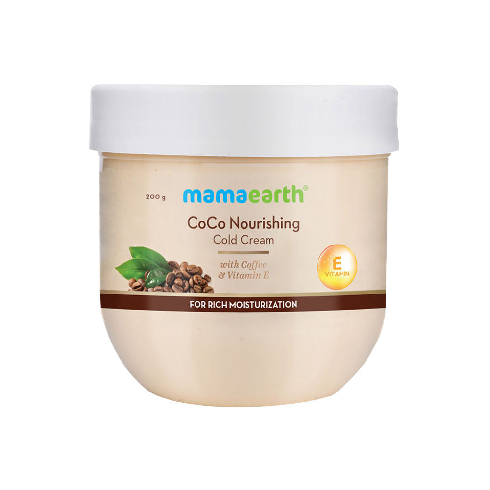 Mamaearth Coco Nourishing Cold Cream For Dry Skin With Coffee And Vitamin E For Rich Moisturization