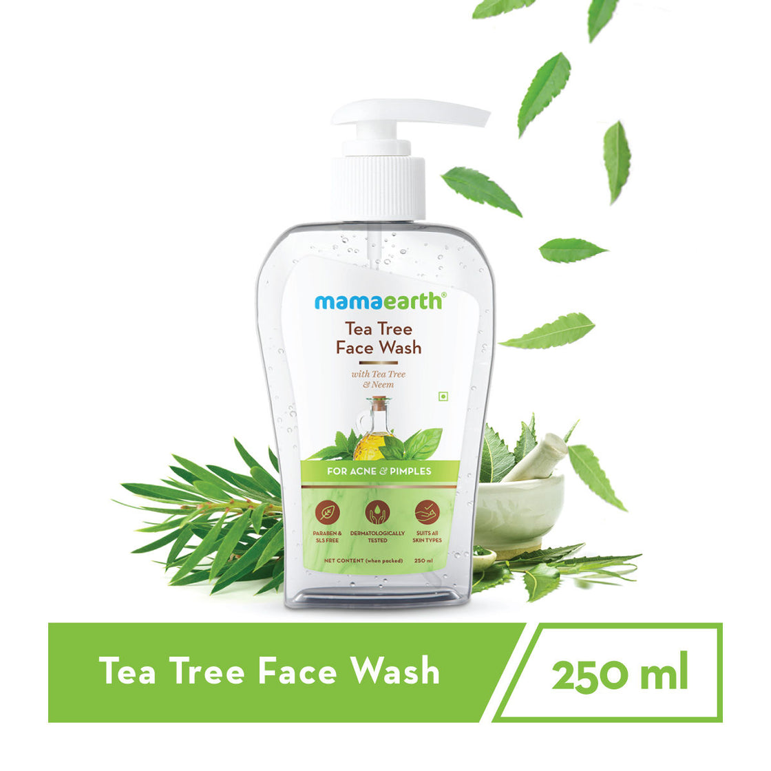 Mamaearth Face Wash With Tea Tree Oil And Neem Extract For Acne &Pimples
