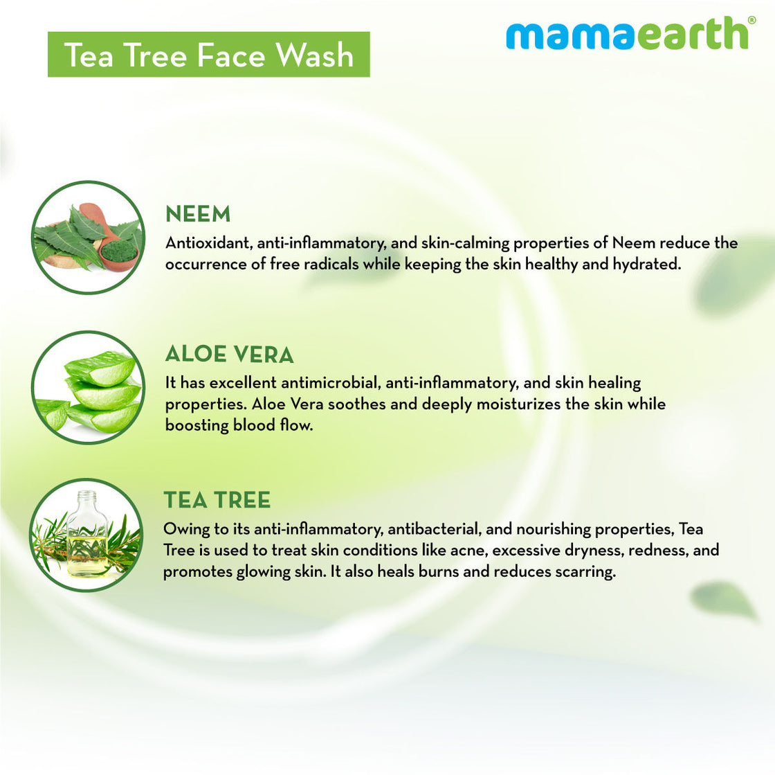 Mamaearth Face Wash With Tea Tree Oil And Neem Extract For Acne &Pimples-5