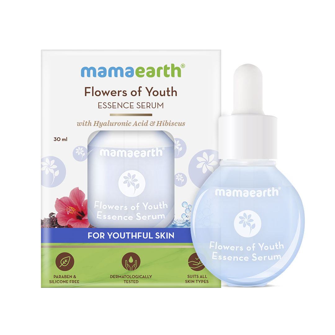 Mamaearth Flowers Of Youth Essence Serum, For Smooth Skin, With Hyaluronic Acid & Hibiscus-2