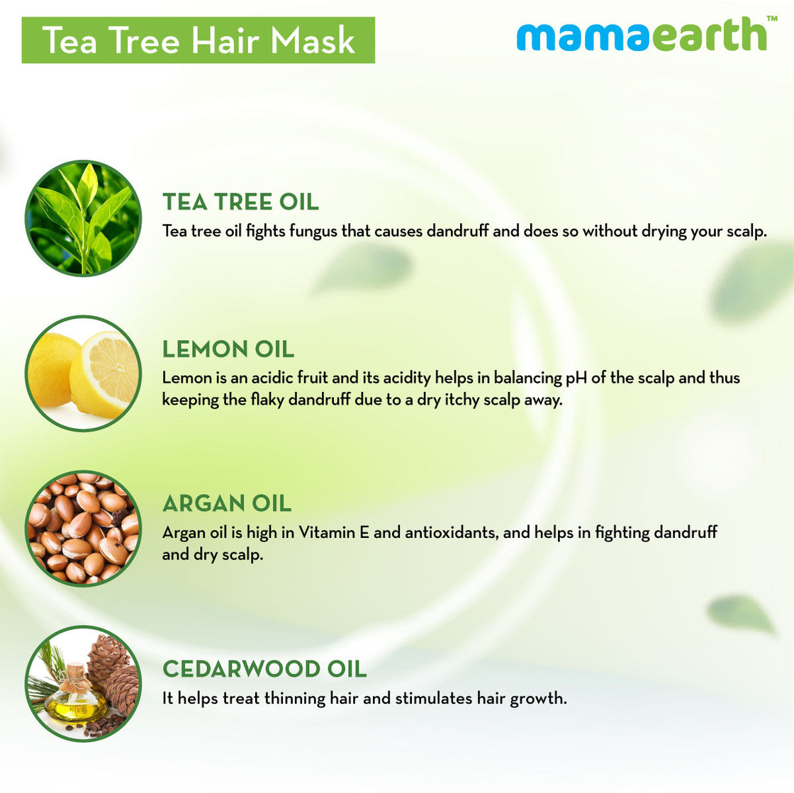 Mamaearth For Dandruff & Itchy Scalp Tea Tree Hair Mask With Tea Tree, Argan & Lemon Oil-3