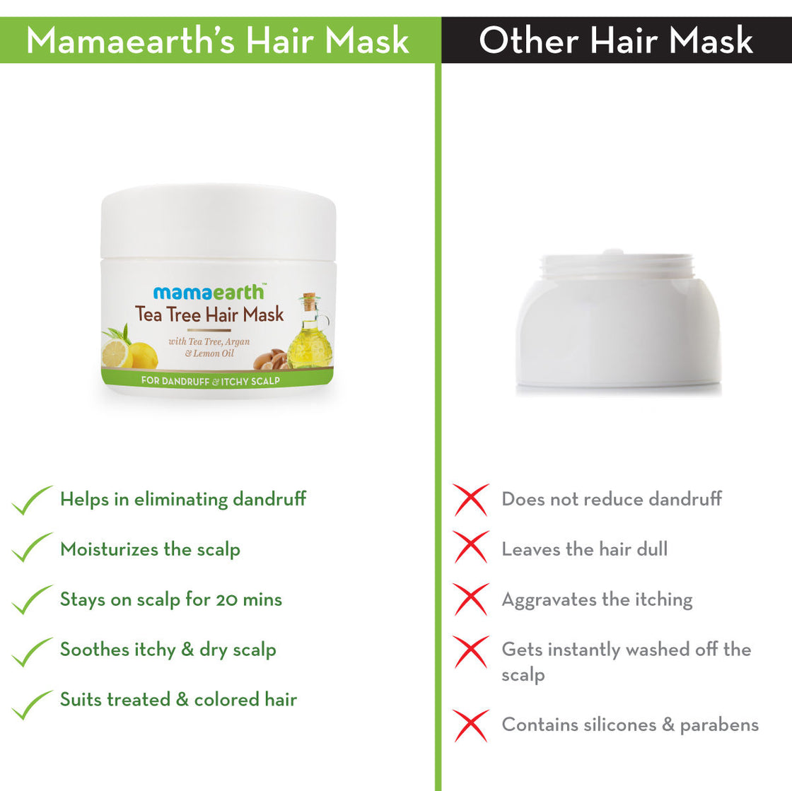 Mamaearth For Dandruff & Itchy Scalp Tea Tree Hair Mask With Tea Tree, Argan & Lemon Oil-4