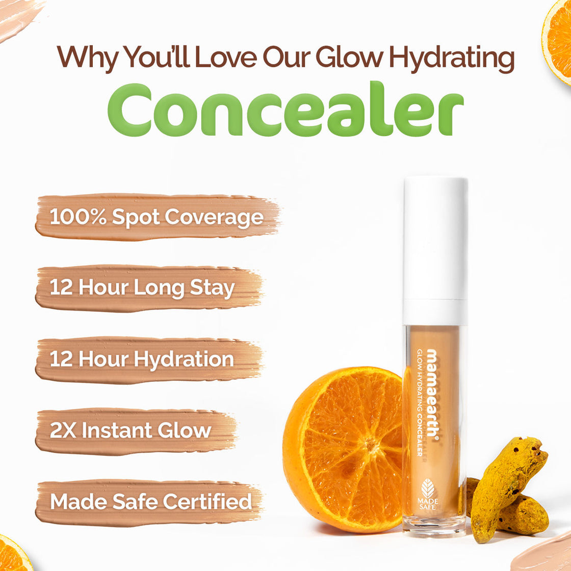 Mamaearth Glow Hydrating Concealer With Vitamin C & Turmeric For 100% Spot Coverage-6