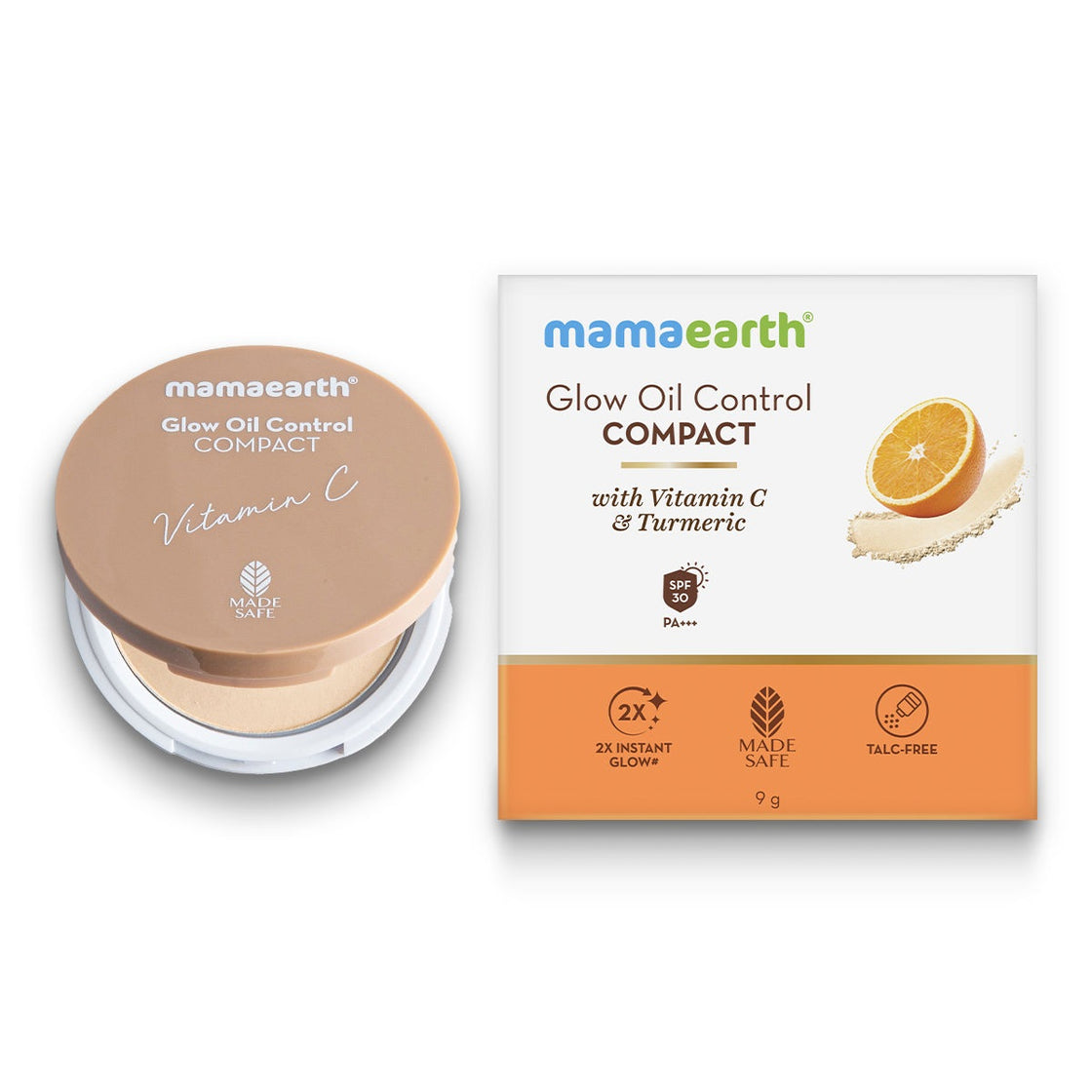 Mamaearth Glow Oil Control Compact Spf 30 With Vitamin C & Turmeric-2