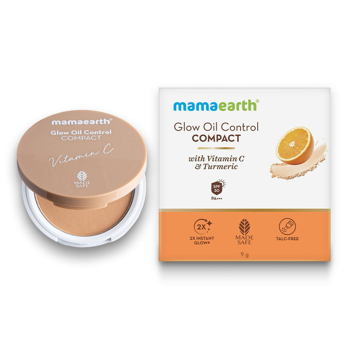 Mamaearth Glow Oil Control Compact Spf 30 With Vitamin C & Turmeric-2