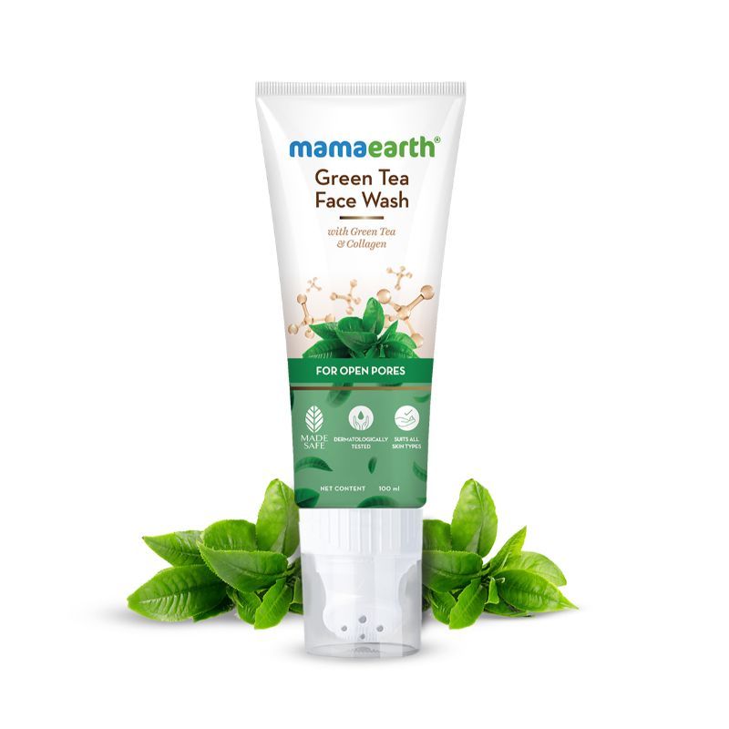 Mamaearth Green Tea Face Wash With Green Tea & Collagen For Open Pores-2