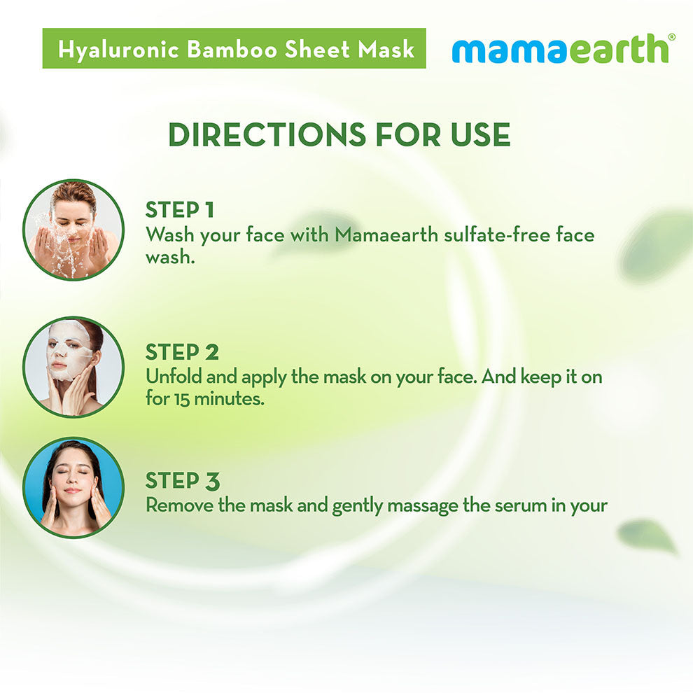 Mamaearth Hyaluronic Bamboo Sheet Mask With Rosehip Oil For Soft & Plump Skin - 25 G-7