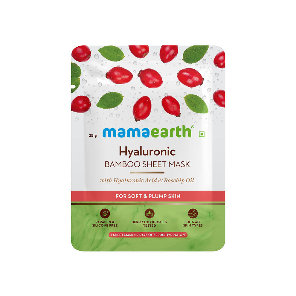 Mamaearth Hyaluronic Bamboo Sheet Mask With Rosehip Oil For Soft & Plump Skin - 25 G-8