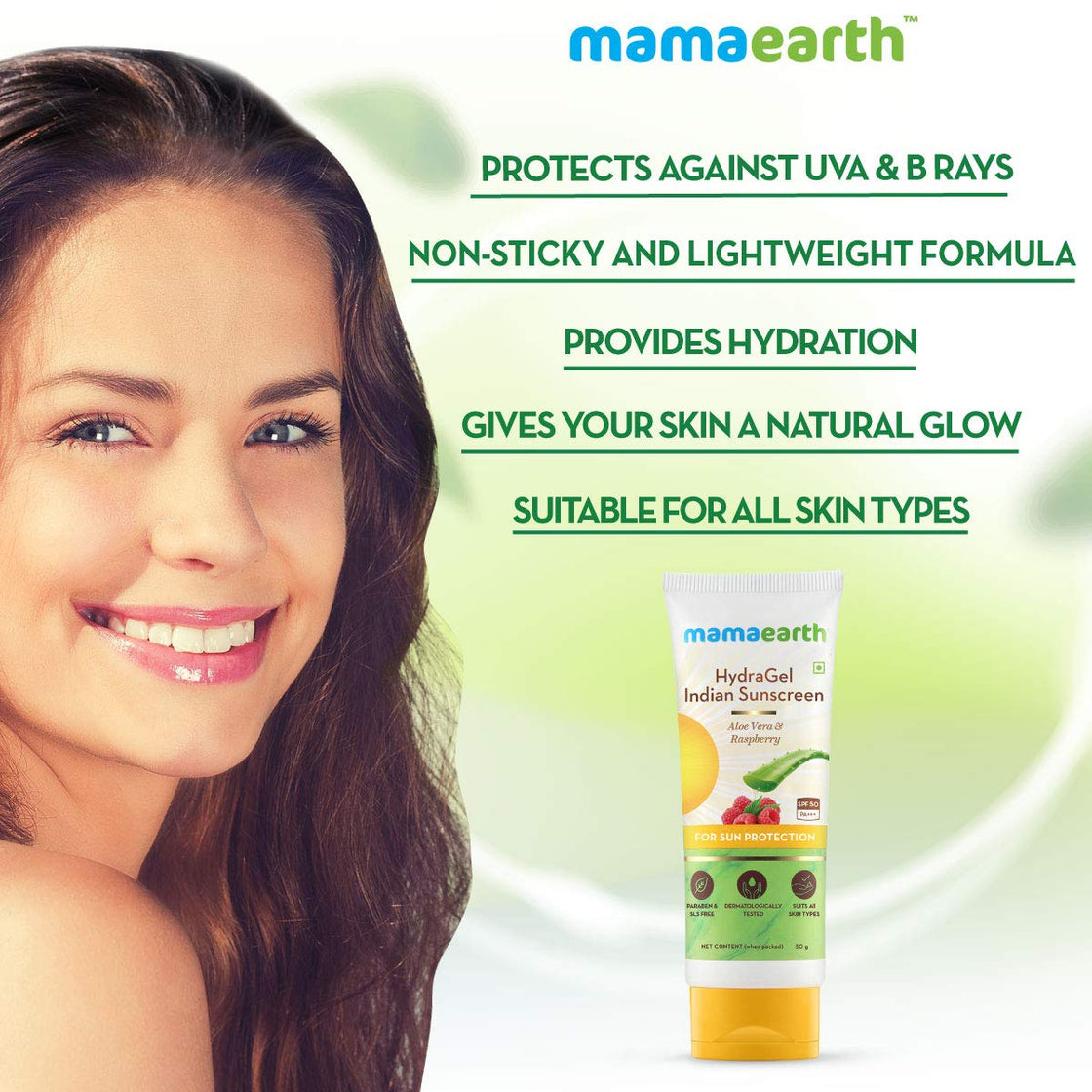Mamaearth Hydragel Indian Sunscreen Spf 50, With Aloe Vera & Raspberry, For Sun Protection-4