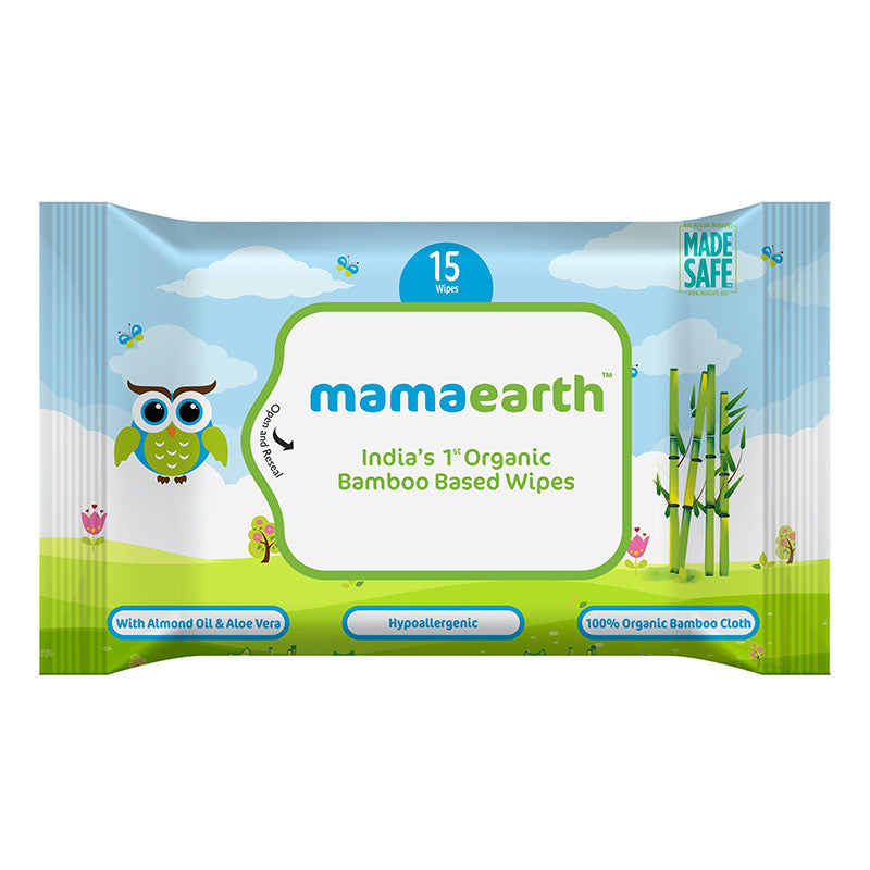 Mamaearth India'S First Organic Bamboo Based Baby Wipes -Travel Pack