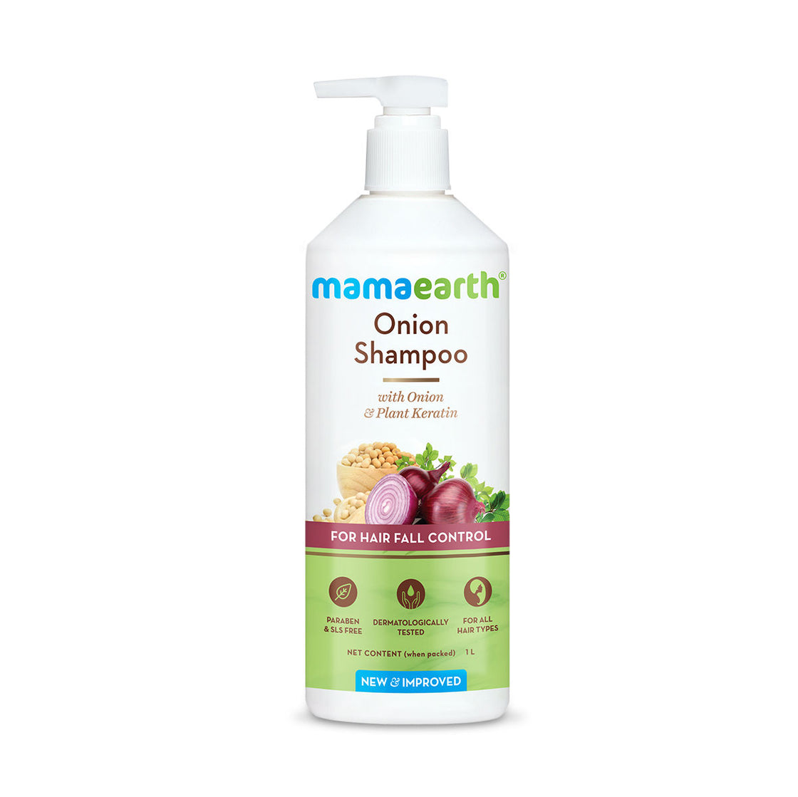 Mamaearth Onion Shampoo For Hair Growth & Hair Fall Control With Onion & Plant Keratin