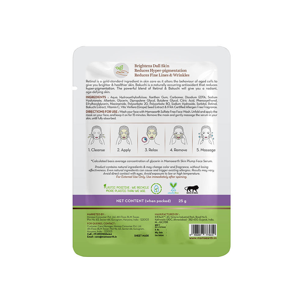 Mamaearth Retinol Bamboo Sheet Mask-2