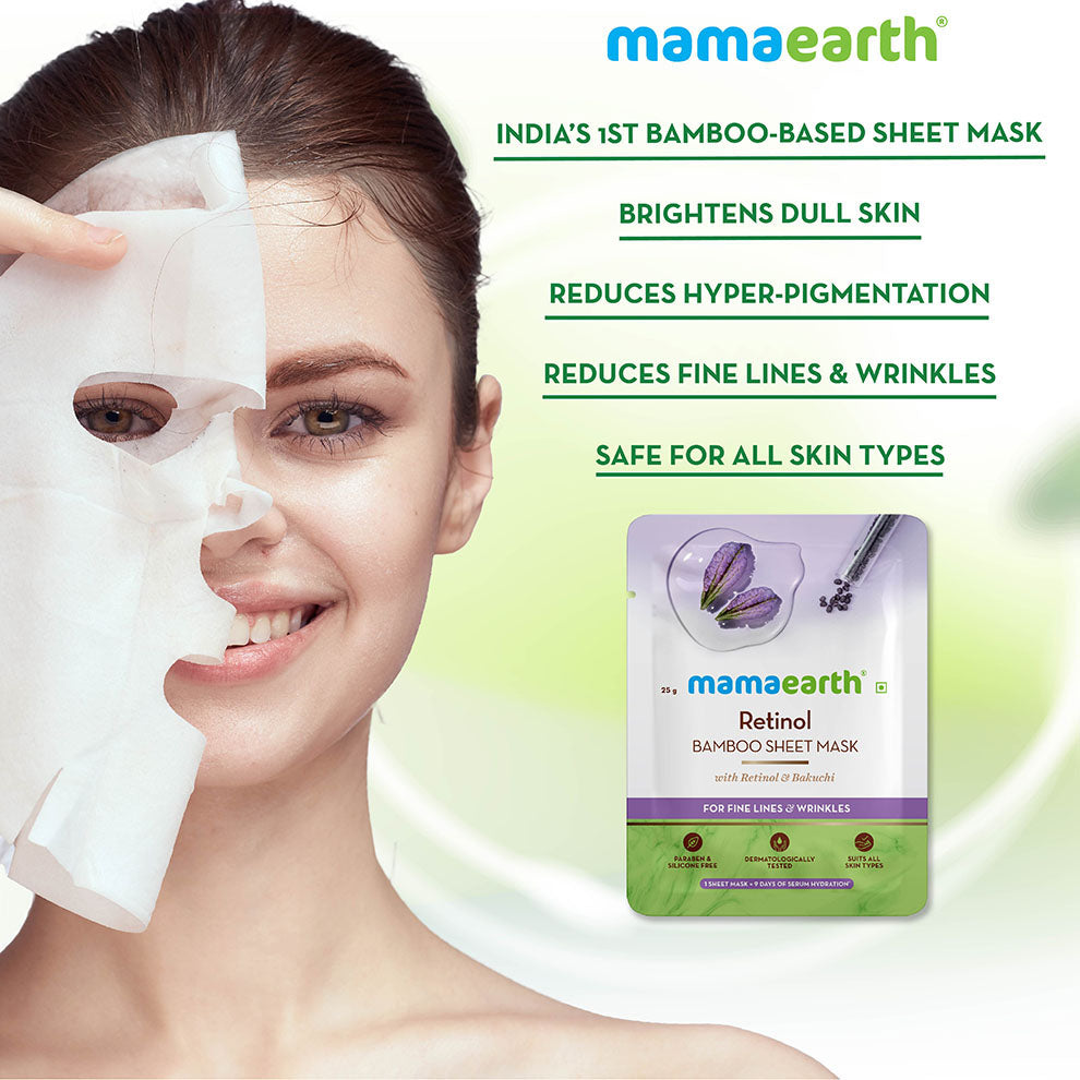 Mamaearth Retinol Bamboo Sheet Mask-3