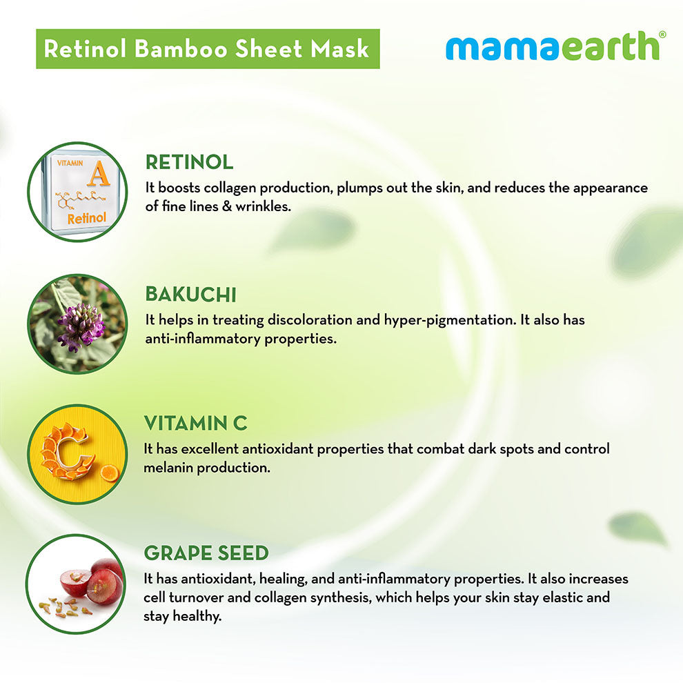 Mamaearth Retinol Bamboo Sheet Mask-4
