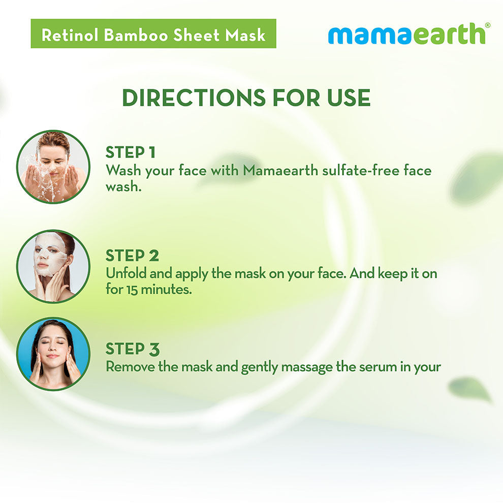 Mamaearth Retinol Bamboo Sheet Mask-7