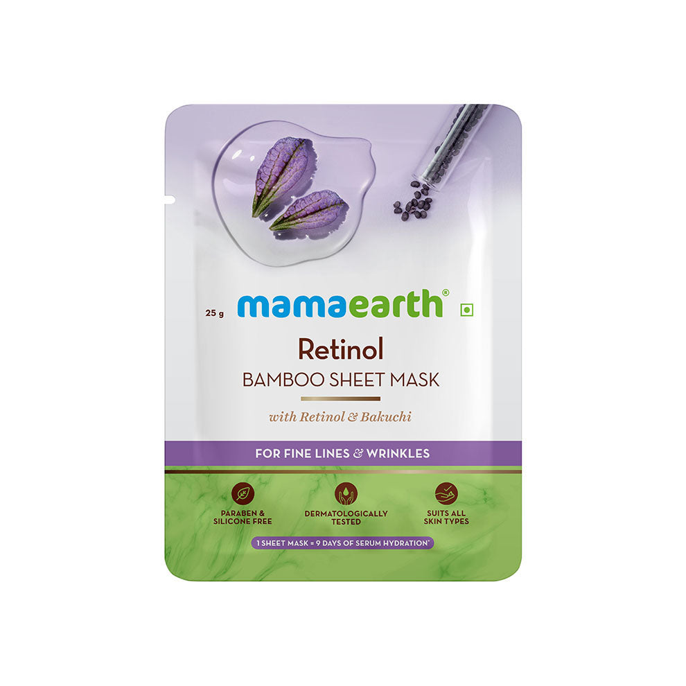 Mamaearth Retinol Bamboo Sheet Mask-8