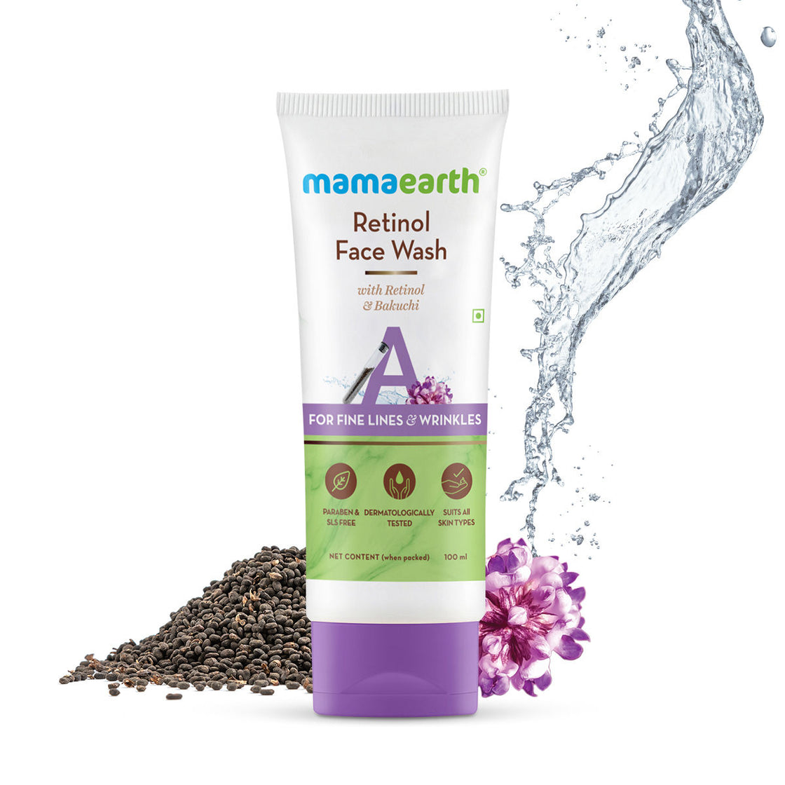 Mamaearth Retinol Face Wash With Retinol & Bakuchi For Fine Lines And Wrinkles