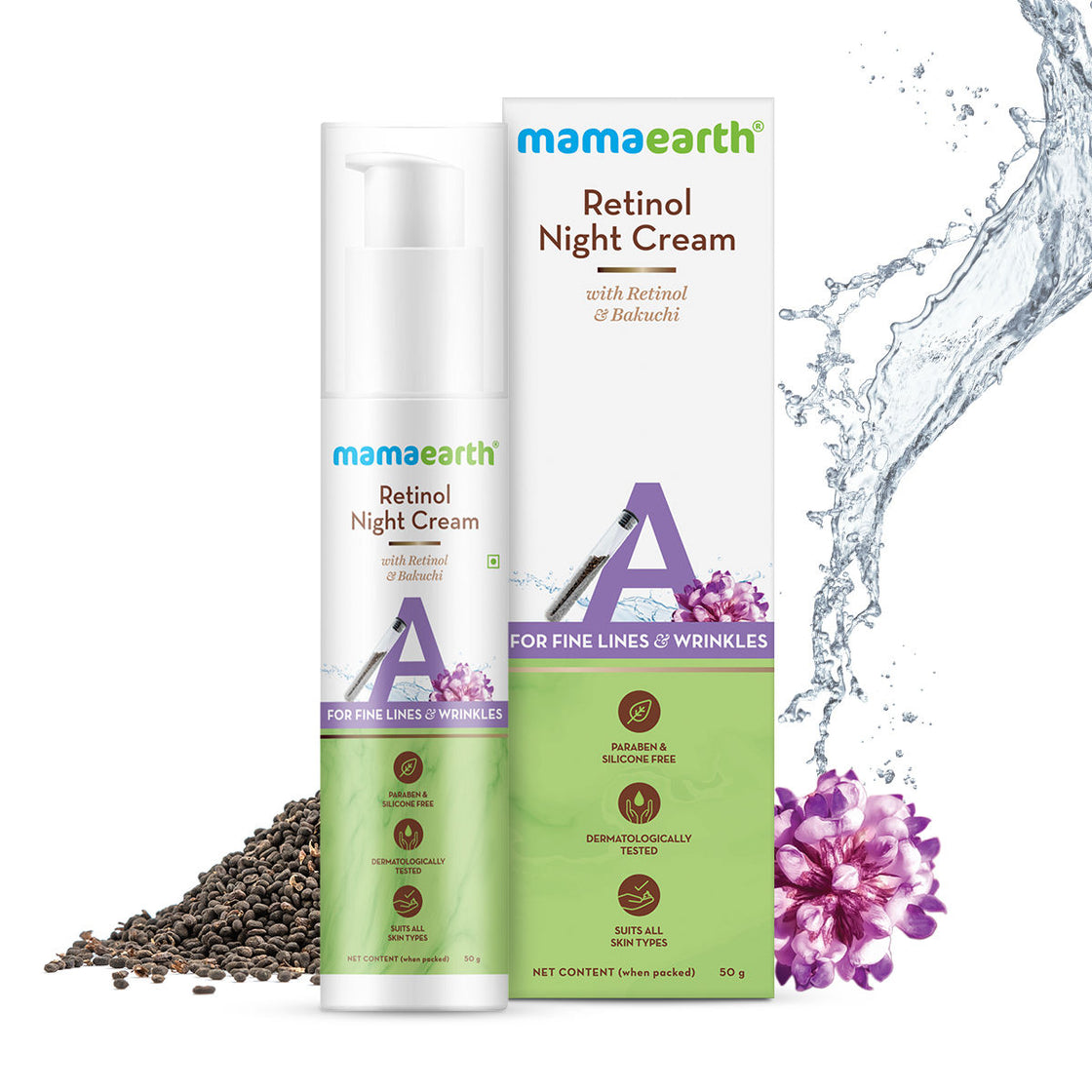 Mamaearth Retinol Night Cream With Retinol & Bakuchi For Fine Lines & Wrinkles