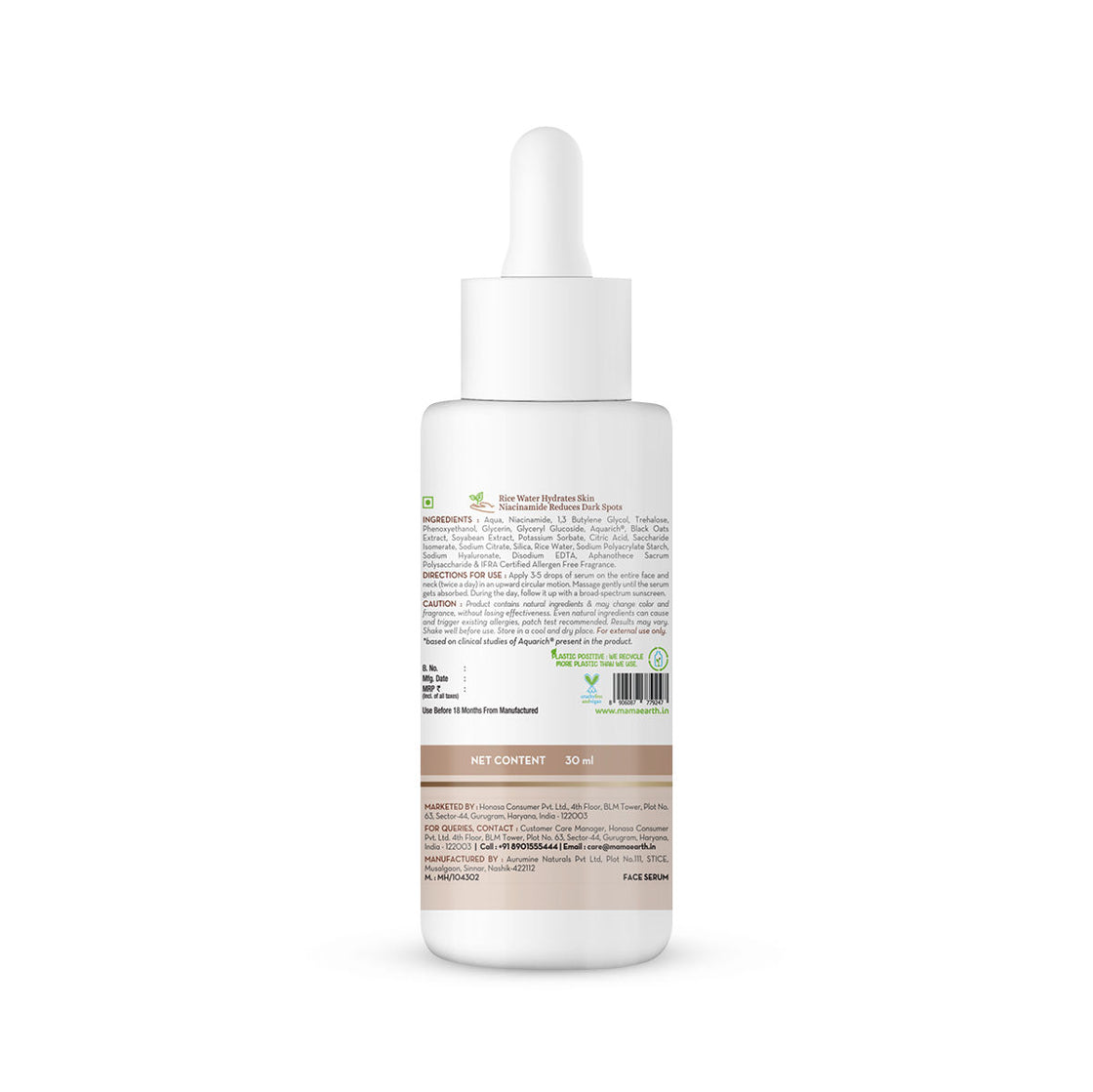 Mamaearth Rice Face Serum For Glowing Skin With Rice Water & Niacinamide For Glass Skin-3