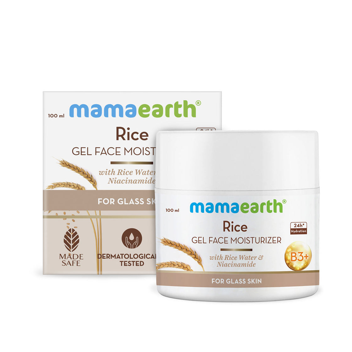 Mamaearth Rice Gel Face Moisturizer With Rice Water & Niacinamide For Glass Skin