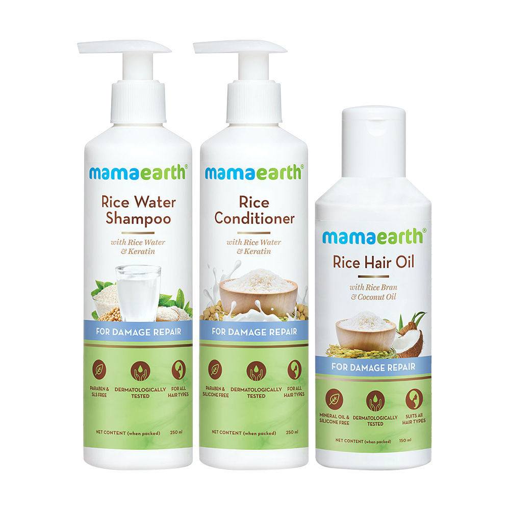 Mamaearth Rice Hair Care Combo