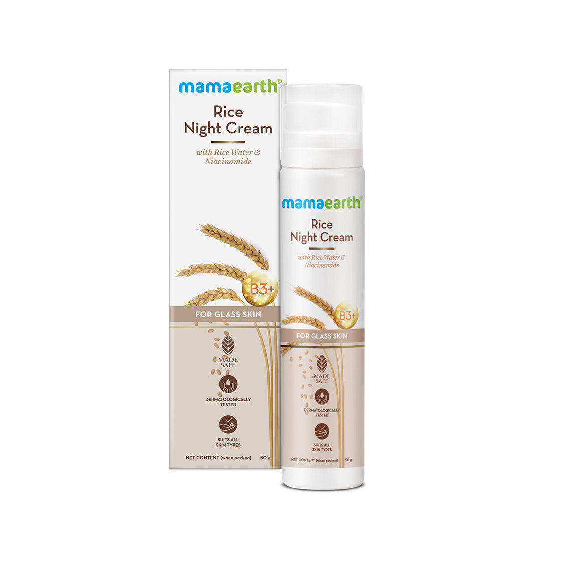 Mamaearth Rice Night Cream For Clear Skin With Rice Water & Niacinamide For Glass Skin-8