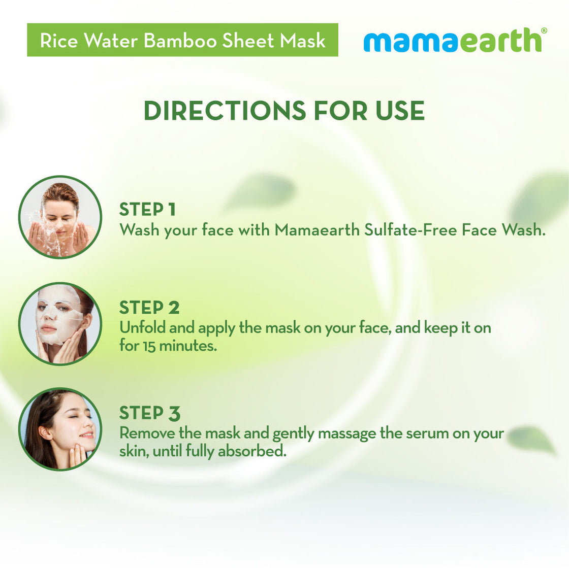 Mamaearth Rice Water Bamboo Sheet Mask With Rice Water & Coconut Milk For Deep Hydration - 25 G-7