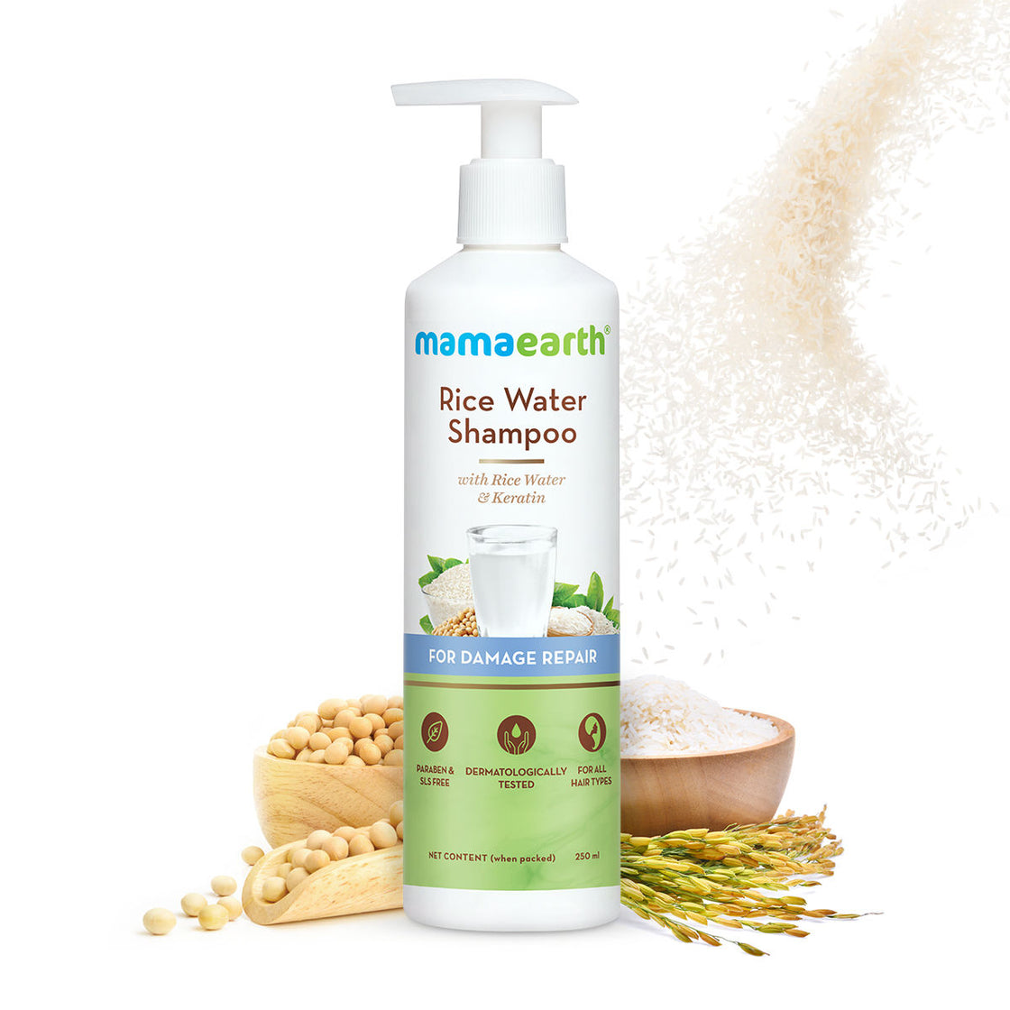 Mamaearth Rice Water Shampoo With Rice Water And Keratin