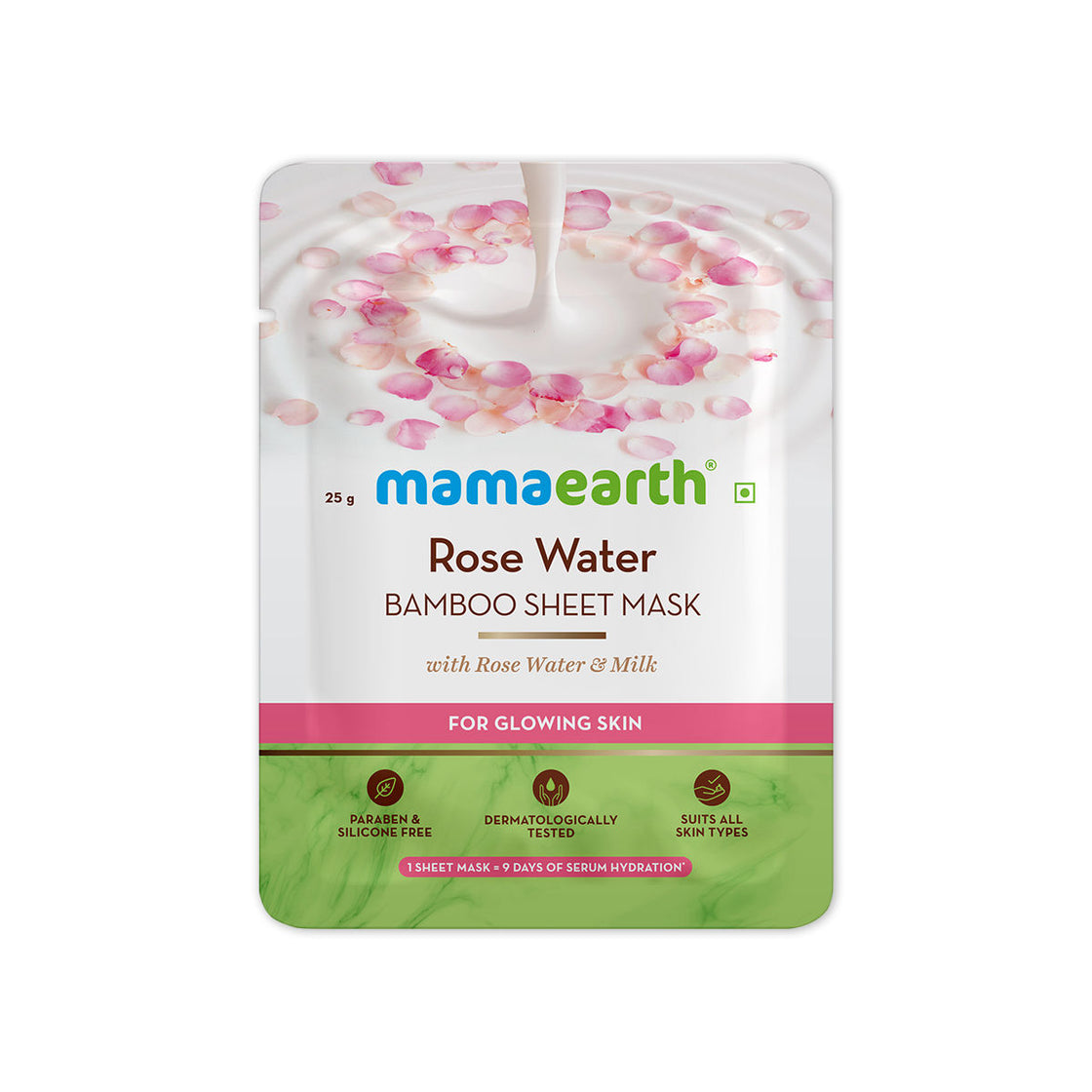 Mamaearth Rose Water Bamboo Sheet Mask With Rose Water & Milk For Glowing Skin-8