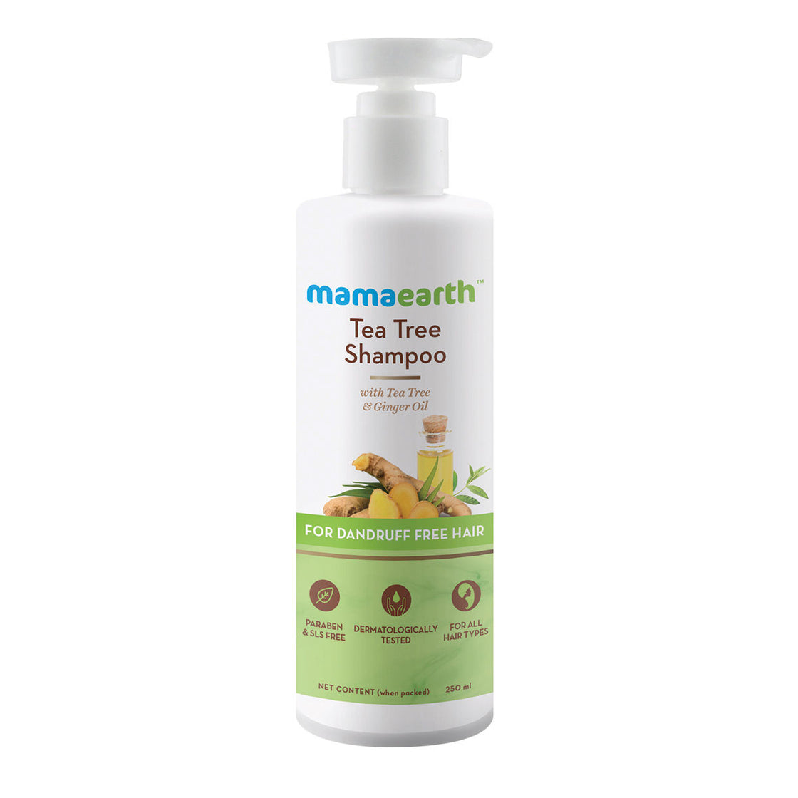 Mamaearth Tea Tree Anti Dandruff Shampoo With Ginger Oil