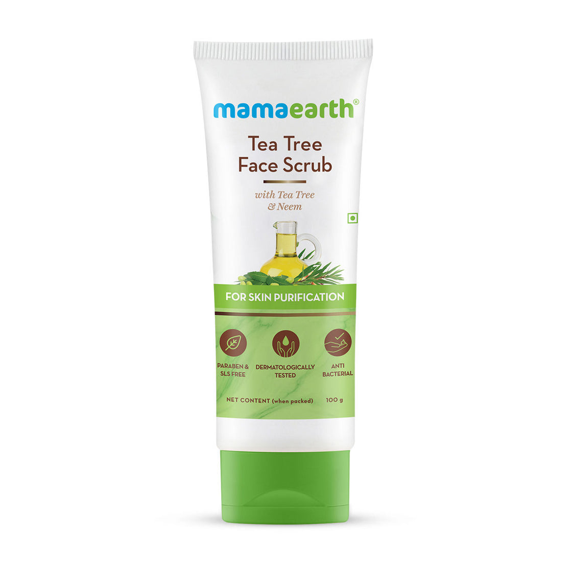 Mamaearth Tea Tree Face Scrub With Tea Tree And Neem For Skin Purification-2