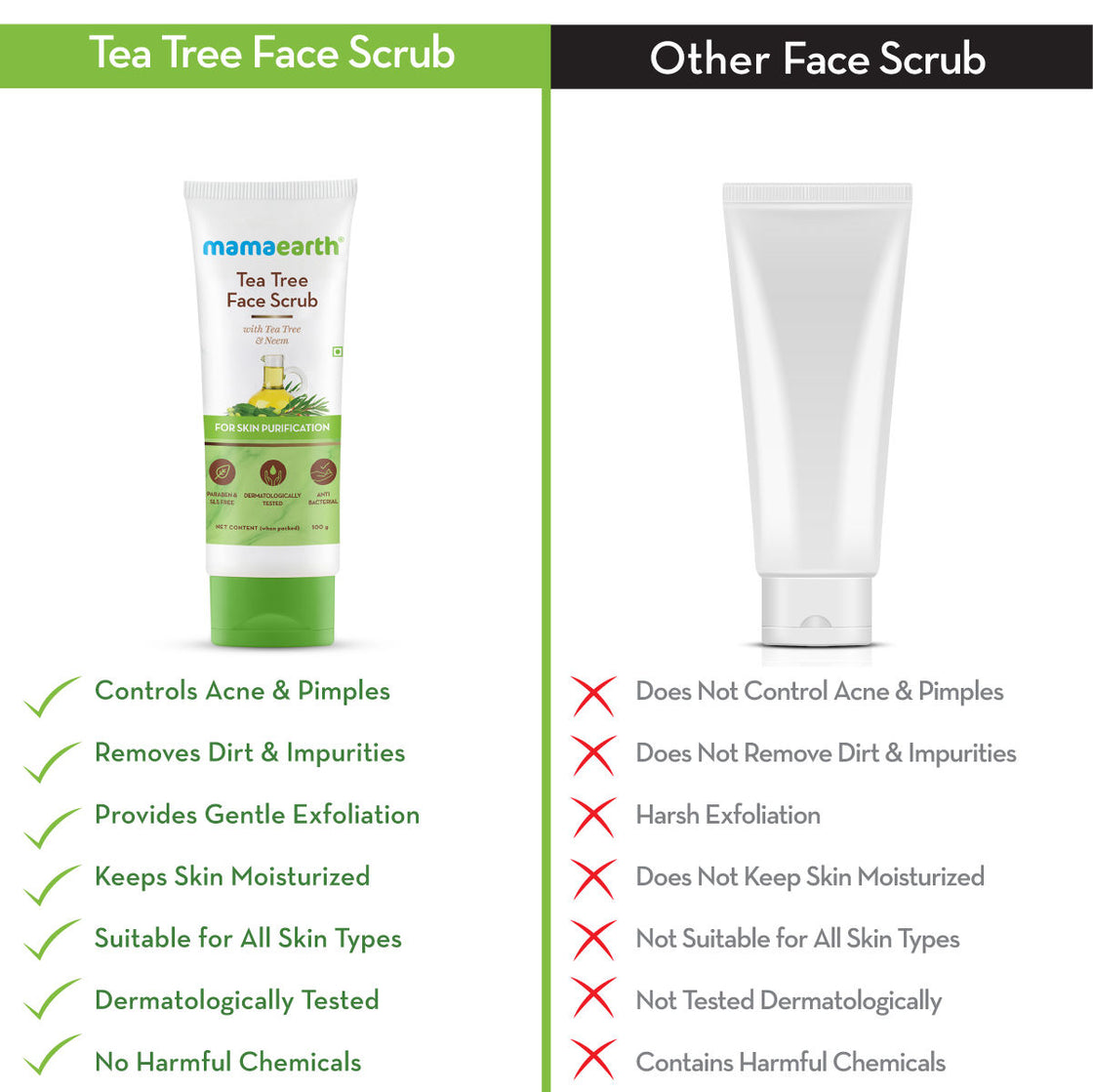 Mamaearth Tea Tree Face Scrub With Tea Tree And Neem For Skin Purification-5