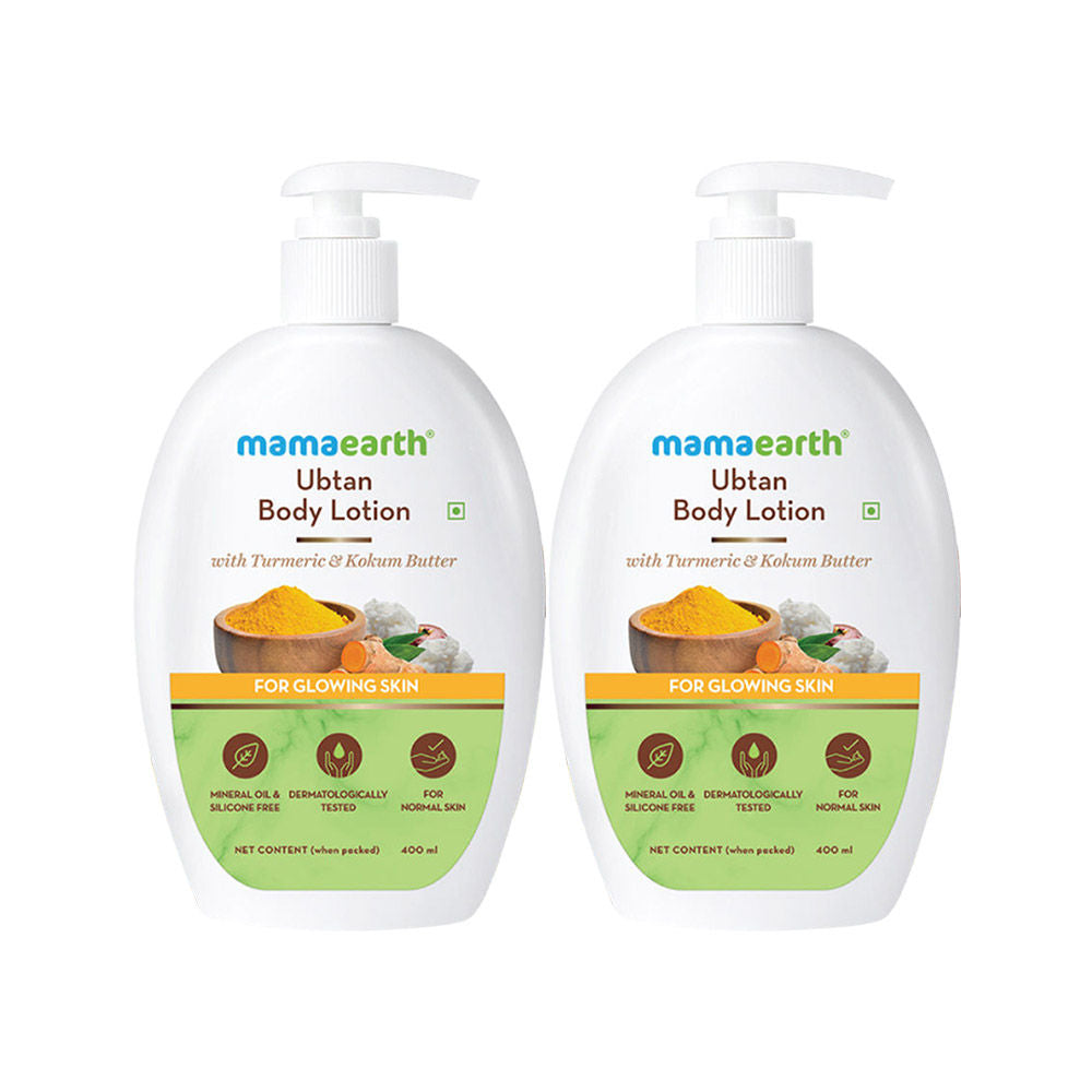Mamaearth Ubtan Body Lotion With Turmeric & Kokum Butter For Glowing Skin (Pack Of 2)
