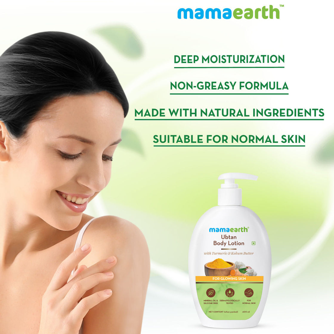 Mamaearth Ubtan Body Lotion With Turmeric & Kokum Butter For Glowing Skin-3