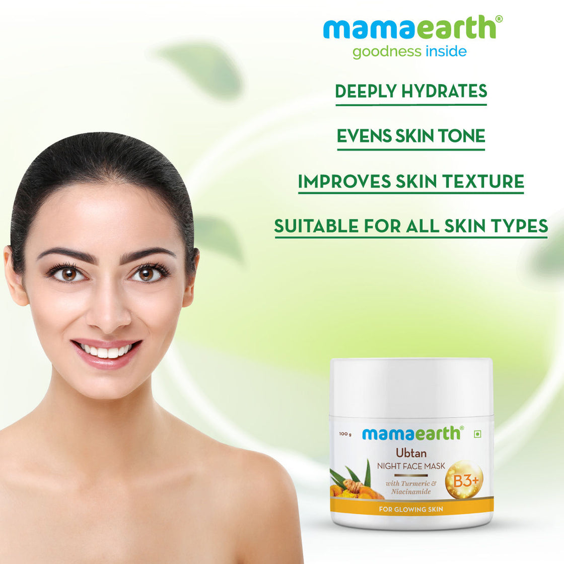 Mamaearth Ubtan Night Sleeping Face Mask With Turmeric & Niacinamide For Glowing Skin-3