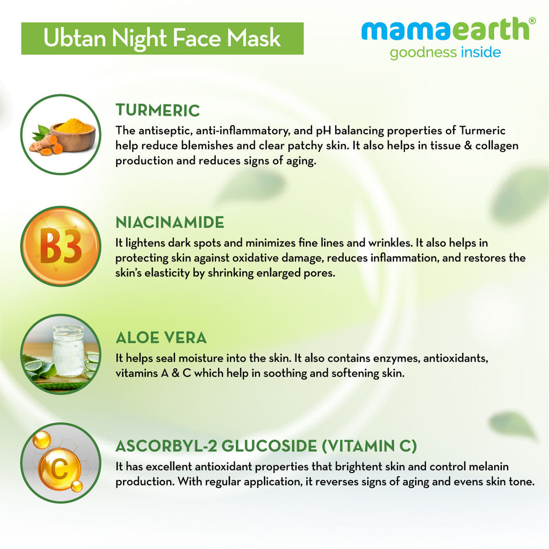Mamaearth Ubtan Night Sleeping Face Mask With Turmeric & Niacinamide For Glowing Skin-4