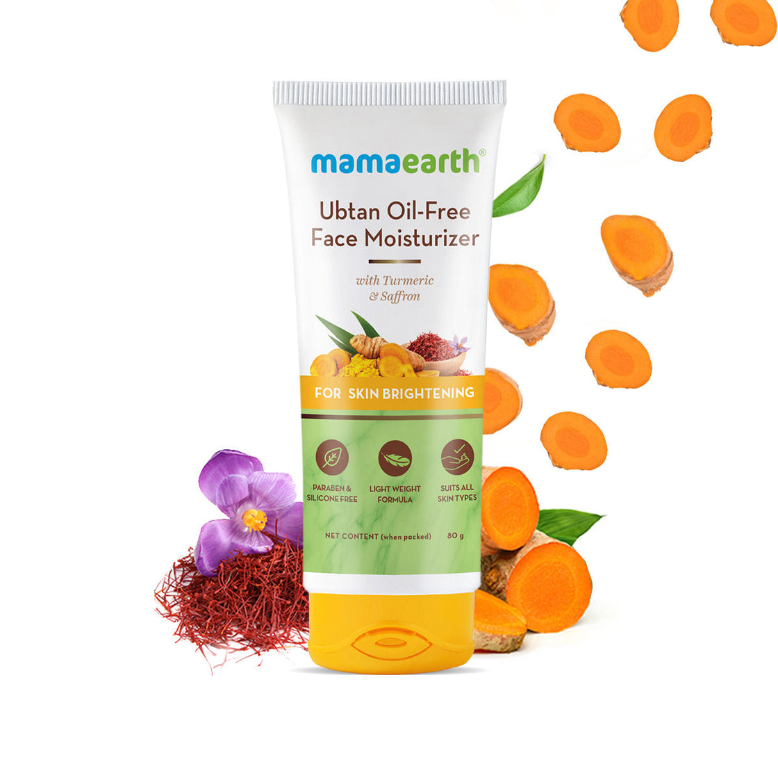 Mamaearth Ubtan Oil-Free Face Moisturizer With Turmeric & Saffron For Skin Brightening
