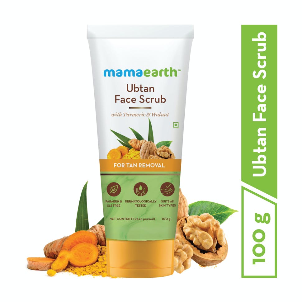 Mamaearth Ubtan Scrub For Face With Turmeric & Walnut For Tan Removal-2
