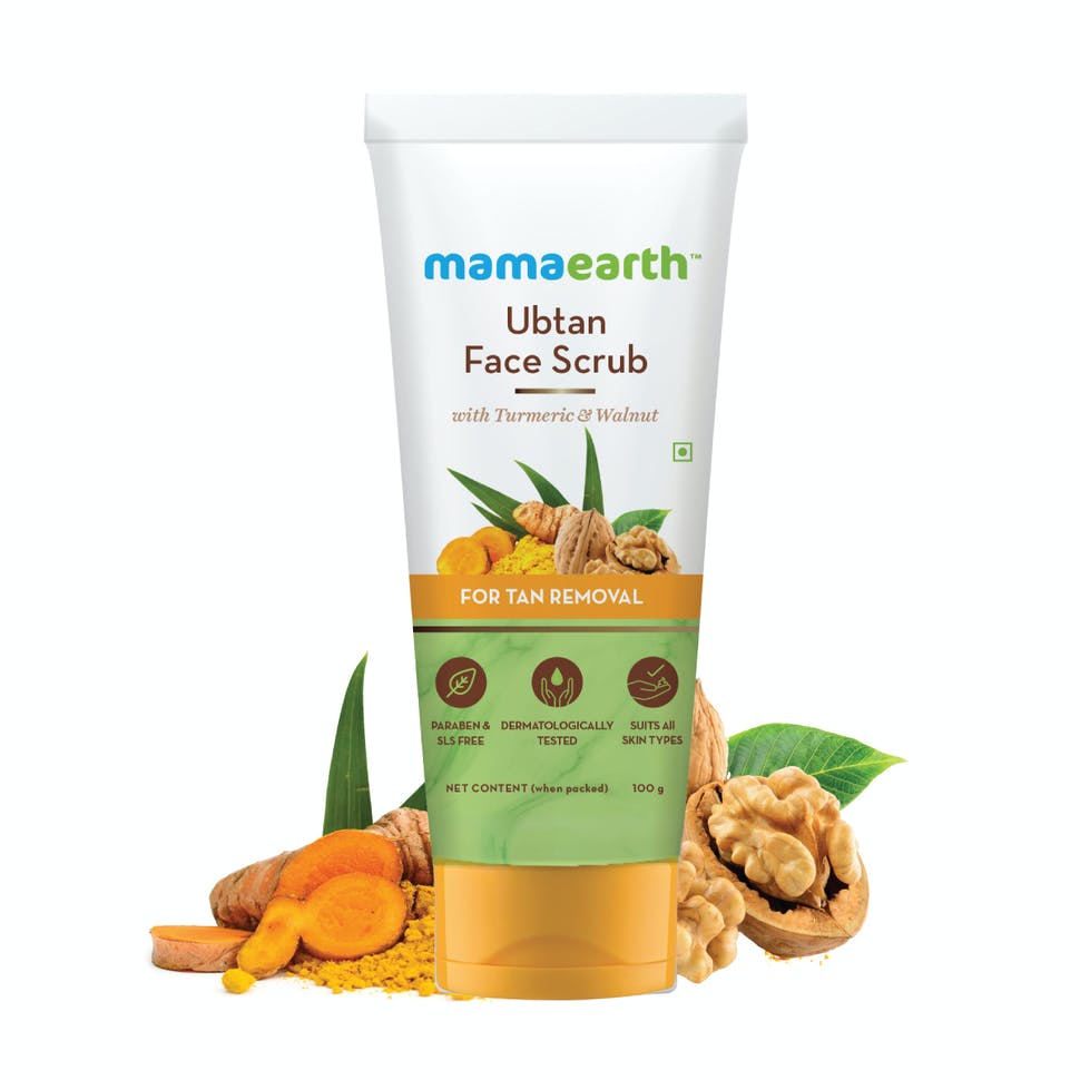 Mamaearth Ubtan Scrub For Face With Turmeric & Walnut For Tan Removal-3