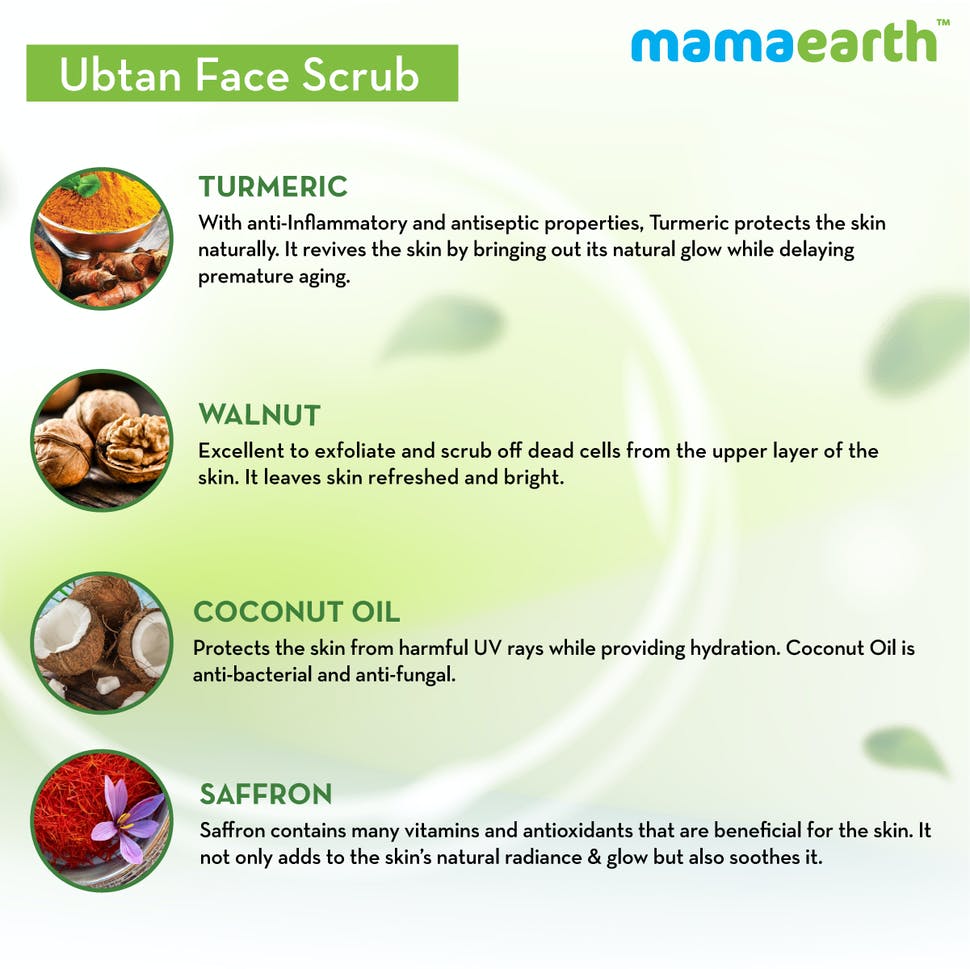 Mamaearth Ubtan Scrub For Face With Turmeric & Walnut For Tan Removal-5