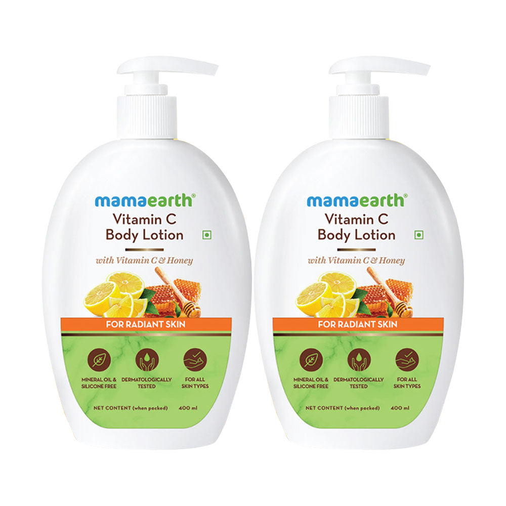 Mamaearth Vitamin C Body Lotion With Vitamin C & Honey For Radiant Skin- Pack Of 2