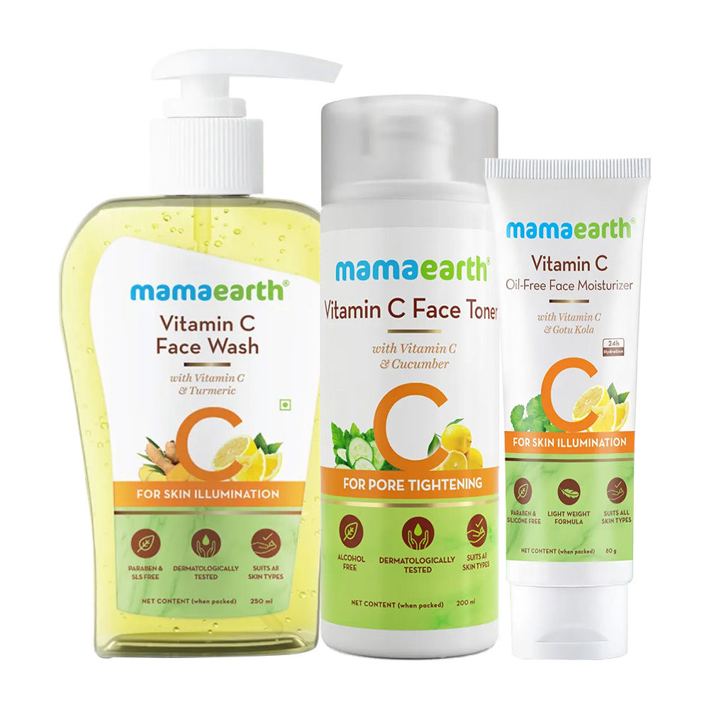 Mamaearth Vitamin C Ctm Kit (Face Wash + Toner + Moisturizer)